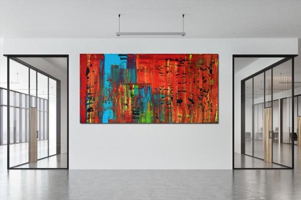 Grosse Malerei kaufen rot spachteltechnik abstrakt 2013